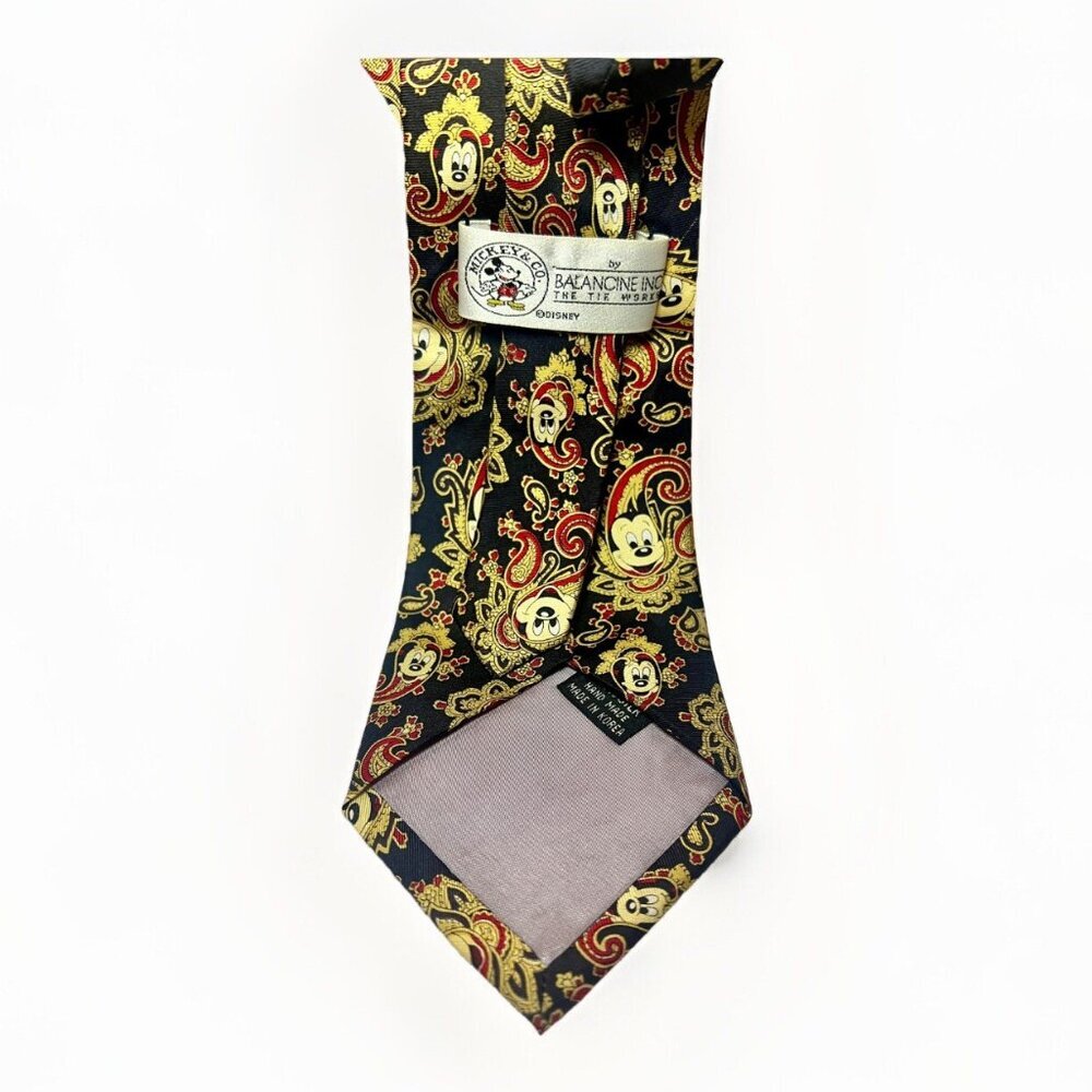 Balancine the Tie Works Disney Paisley Hidden Mickey Mouse Men Tie 59" - Picture 4 of 5